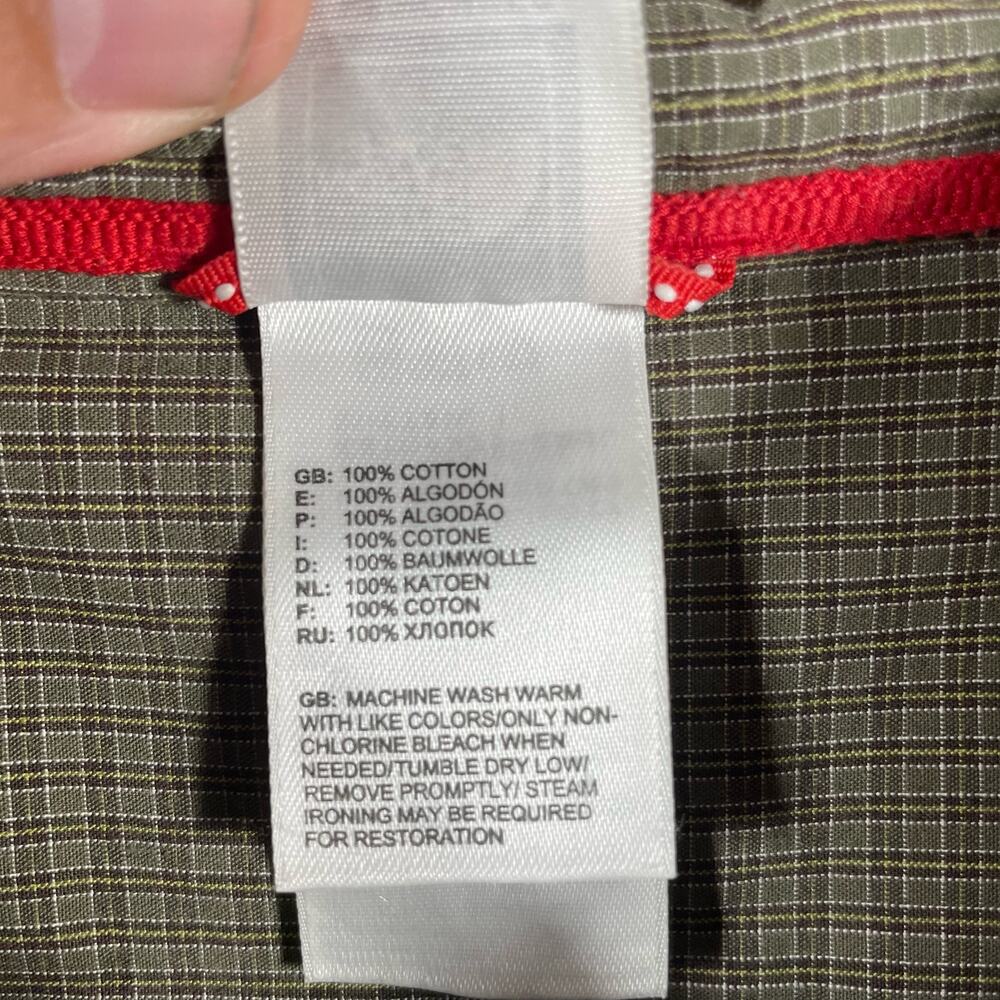 The North Face Button Up Shirt Men's XL Beige Check Long Sleeve Hiking Outdoors - Picture 5 of 10